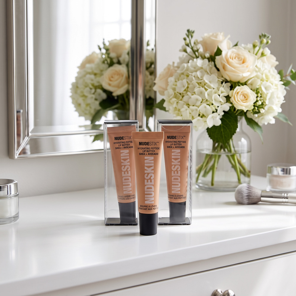 NUDESTIX NUDESKIN Hydrating Peptide Lip Butter Lot of 3